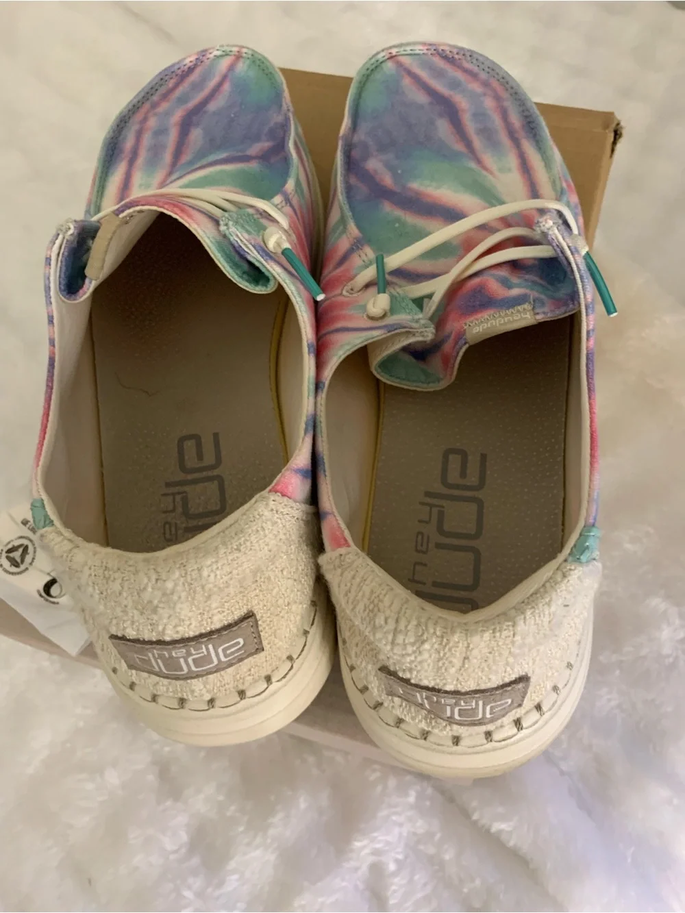 Hey Dude Tie-Dye Slip-On Sneakers in Pink, Blue, Green